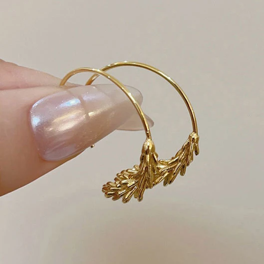 

PONYKISS стерлингового серебра 925 пробы, золото 18 карат, серьги-гвоздики из пшеничного дуги для женщин, модные ювелирные изделия с растениями, минималистичный аксессуар