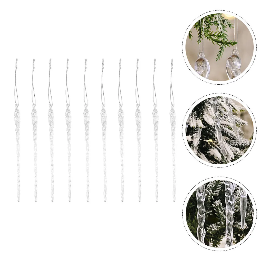 

36Pcs Clear Acrylic Ornaments Christmas Tree Pendants Winter Holiday Scene Decorations Pendant Xmas Pendant