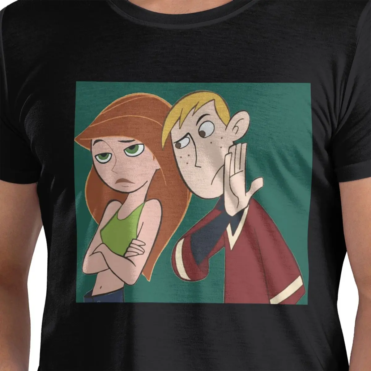 

Футболка Kim Possible из 100% хлопка, мужские забавные футболки, мужские футболки с круглым вырезом и коротким рукавом, S-6XL