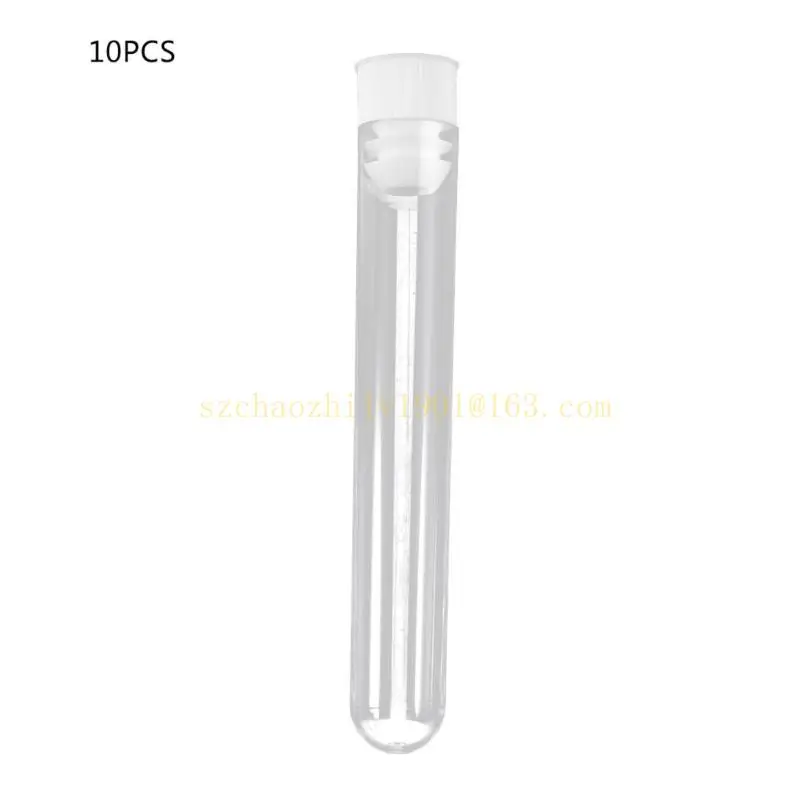 62KA 10X Các ống kiểm tra bằng nhựa đa chức năng với mũ tròn dưới cùng cho các thiết bị hóa học học