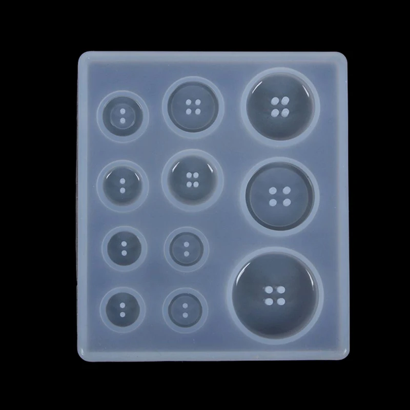 1pc DIY Silicone Pendant Mold Making Jewelry For Resin Necklace Button Mould Craft 8x9cm
