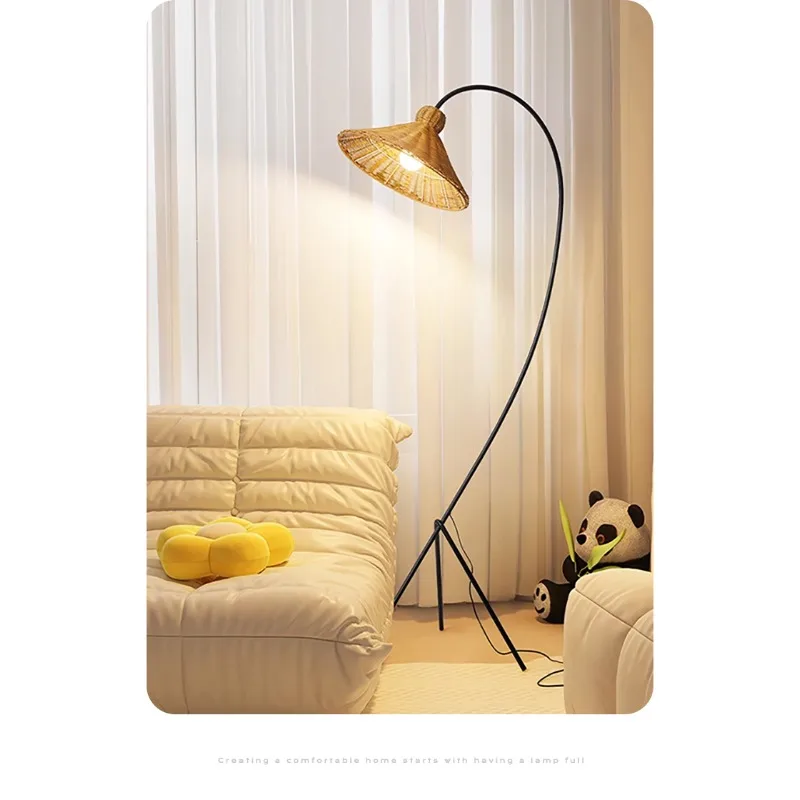 منتصف القرن الروطان مصباح أرضي الفرنسية خمر سوينغ الذراع ل أريكة الجانب المحيطة الإضاءة غرفة الديكور ضوء LED عناصر ديكور المنزل