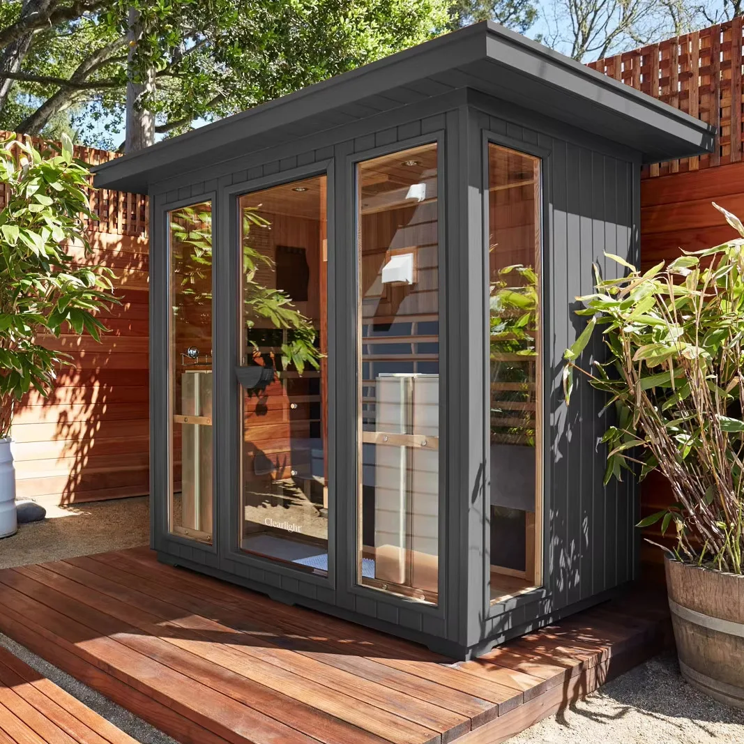 Traditional Garden Finland's new pure Canadian red cedar wood smart sauna outdoor commercial sauna steam room