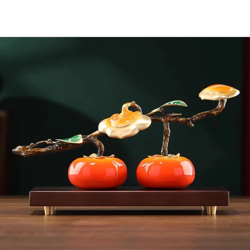 

Декоративное украшение в виде хурмы «Руйи» для офиса, подарок руководителям, украшение для дома, подарок на новоселье