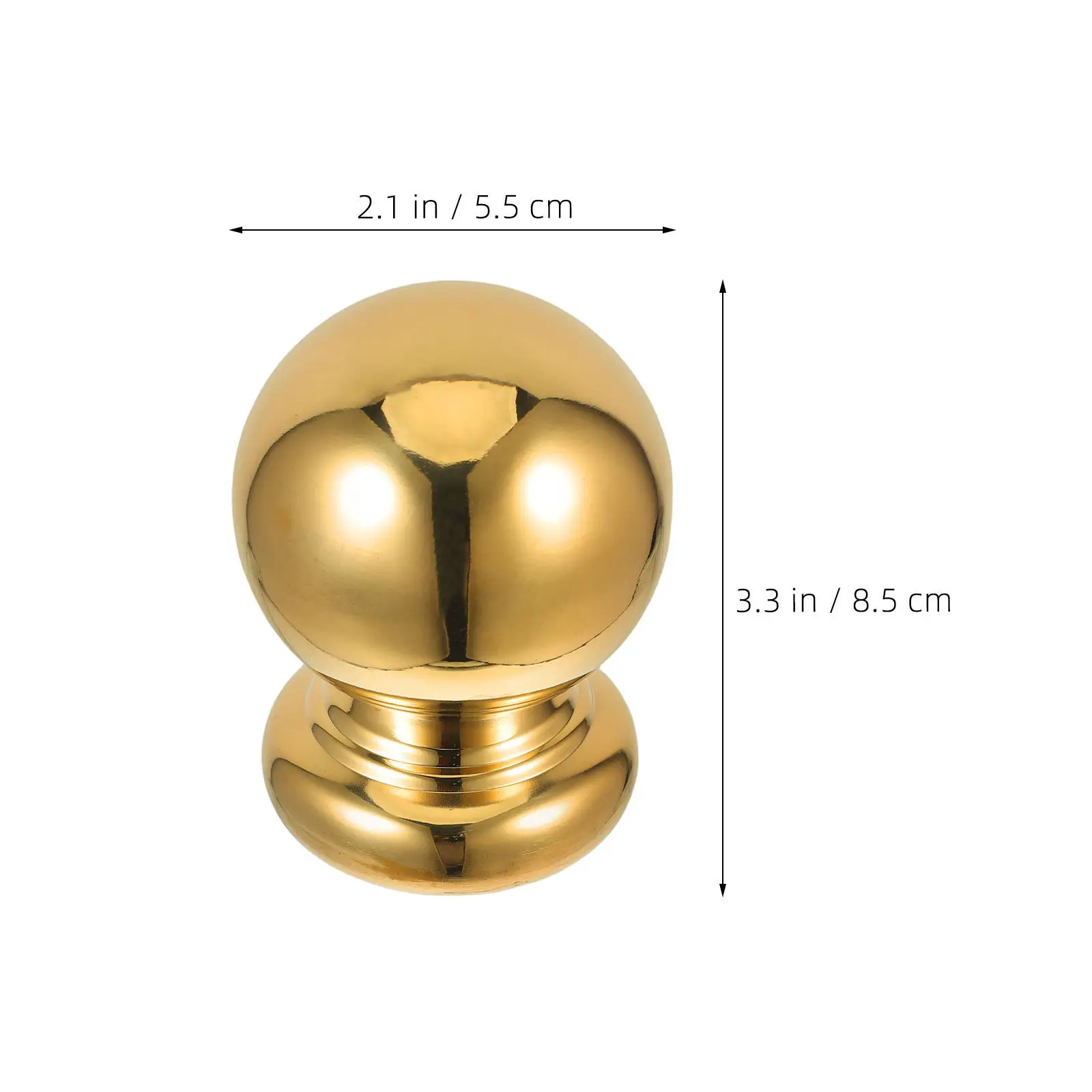 2Pcs Heavy Duty Stainless Steel Handrail Balls Stair Railing Finials Column Cap Stairway Balusters Decorative Curtain Rod Bed