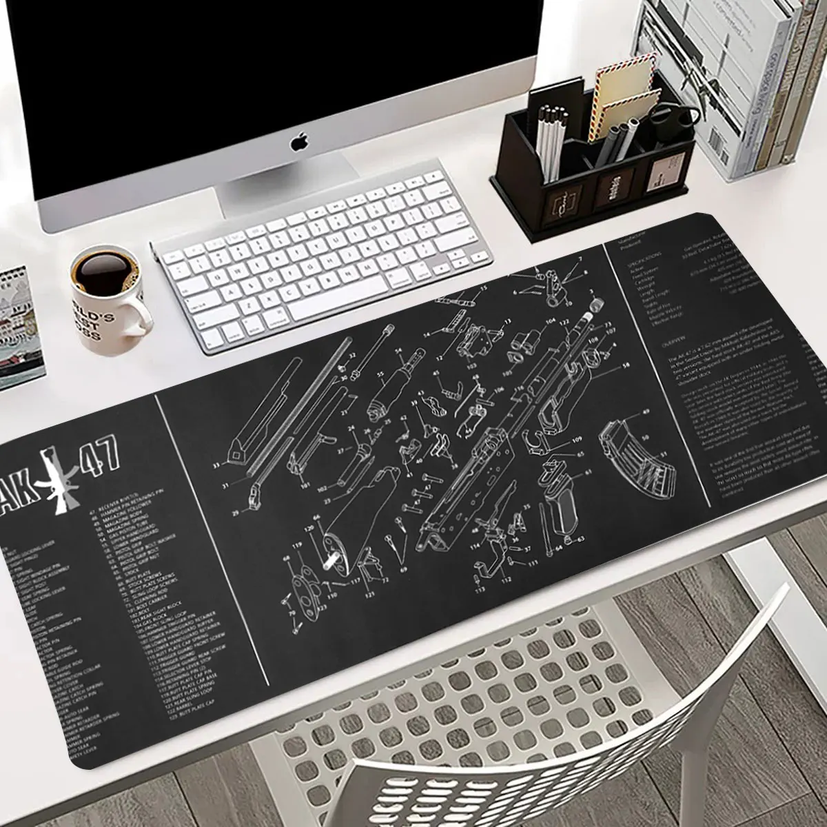 AR15 AK47 Mouse Pad Remington 870 Rifle Gun Smith Repair Build Bench Pads Cleaning Rubber Parts Diagram Instruction 40/30*90CM view 4