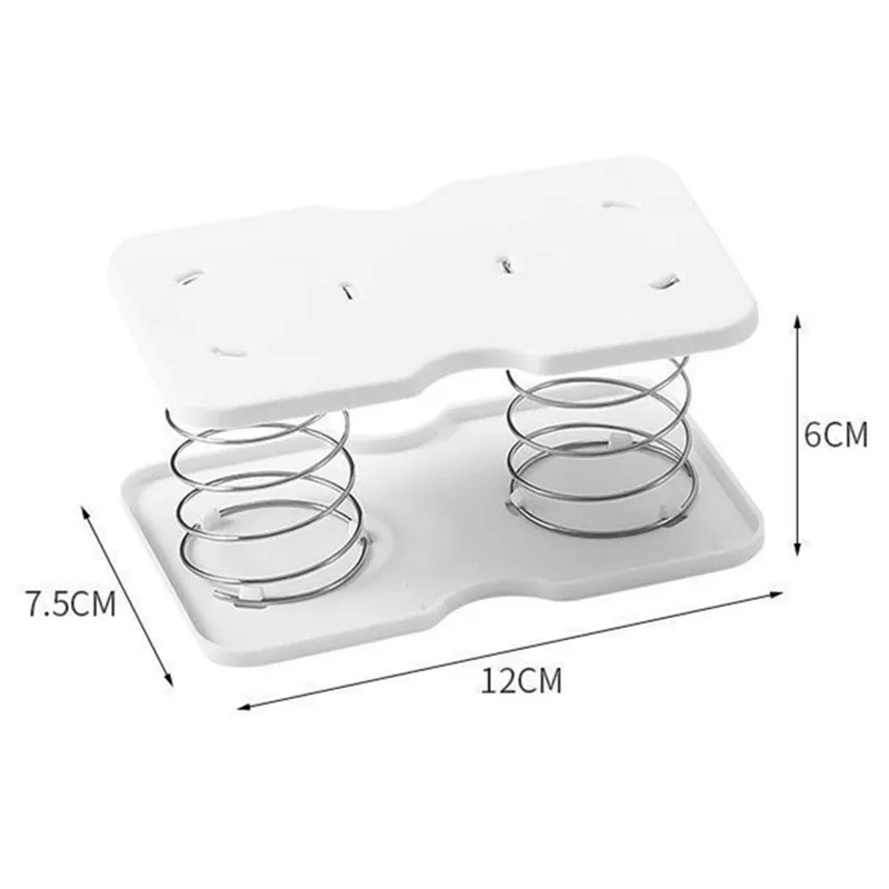 Automatic Tissue Box Base with Double Spring Support - Household Bathroom Tissue Dispenser Organizer - Plastic Material