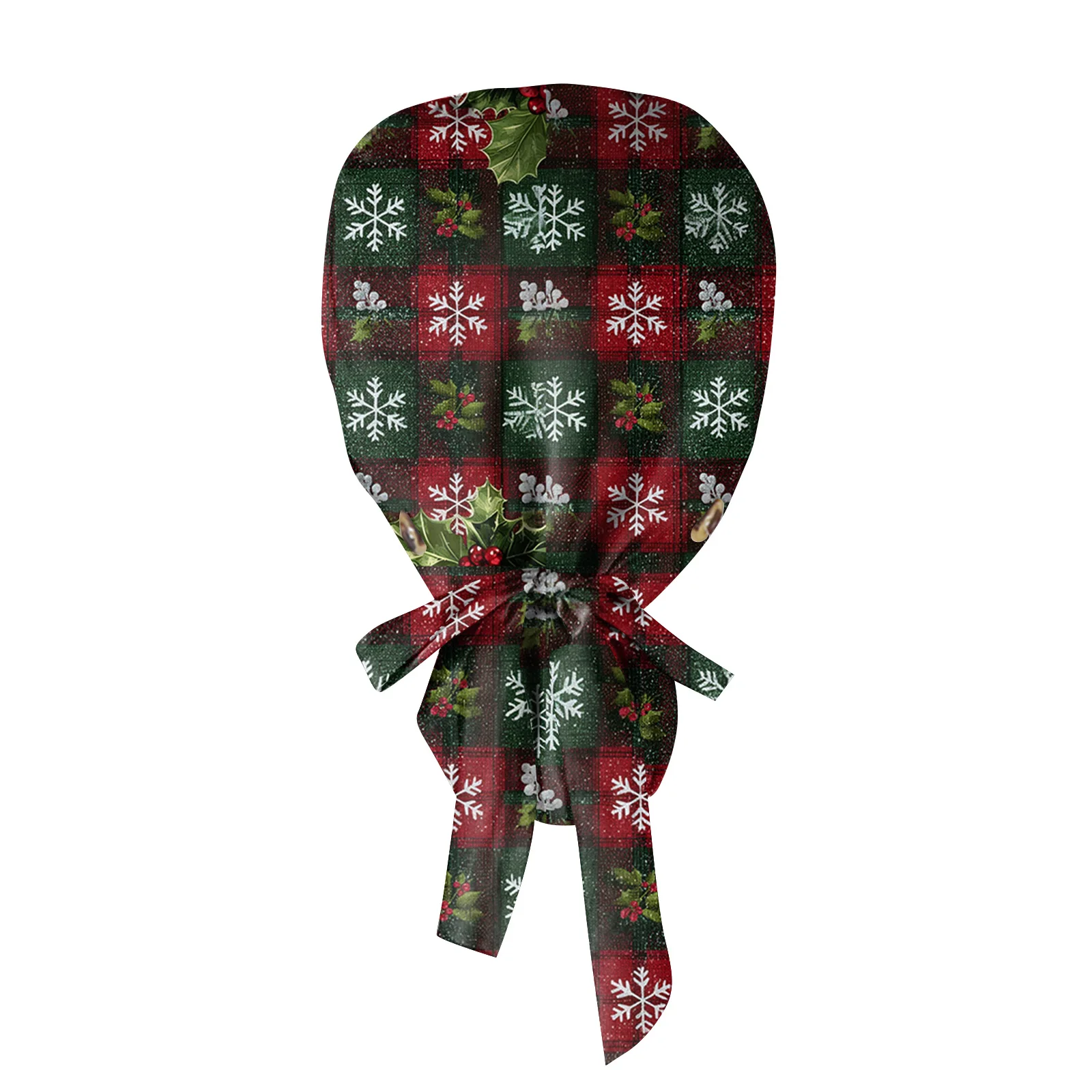 Natal dos desenhos animados impresso médico cirúrgico rabo de cavalo boné enfermeira cuidados com o cabelo baotou esfrega boné salão de beleza chapéus de enfermagem para homens