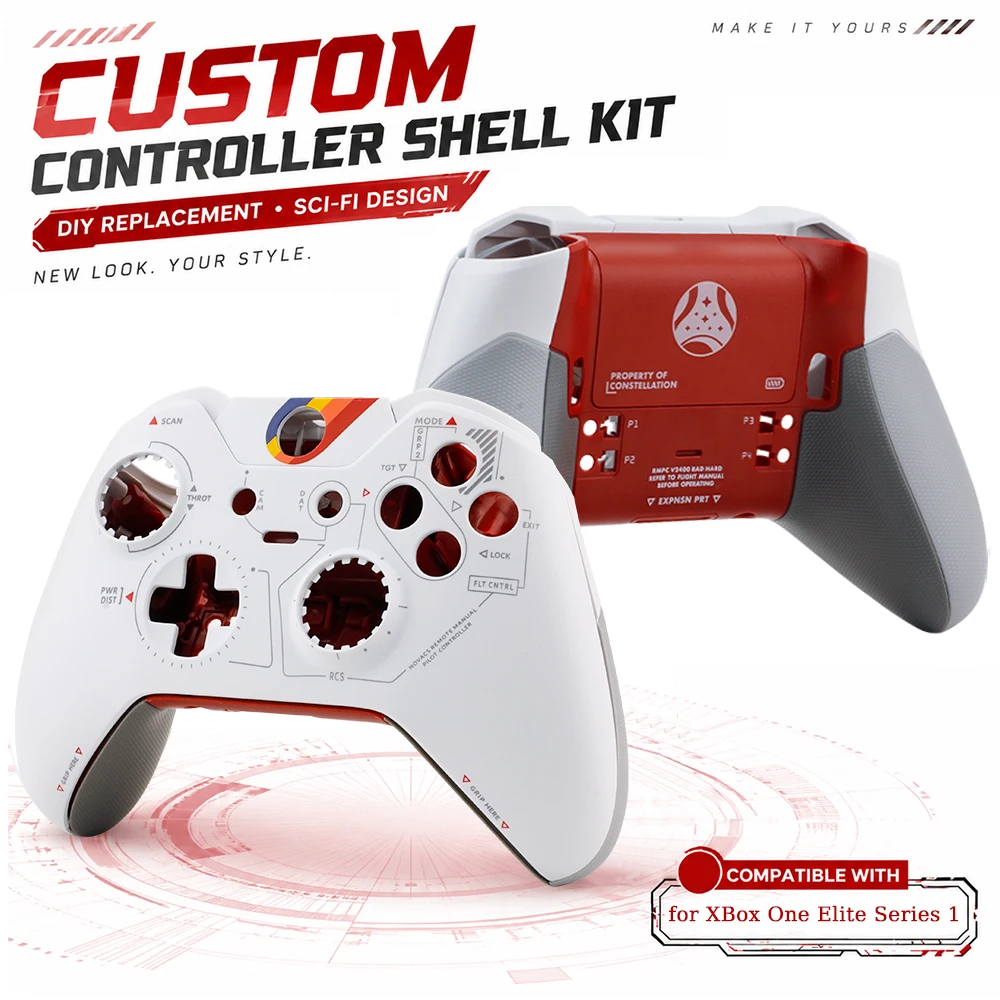 Image of Ersetzen Sie das Gehäuse für XBox One Elite Series 1 1698 Controller, Ersatzgehäuse, Frontplattenabdeckung, Reparaturteil LBRB