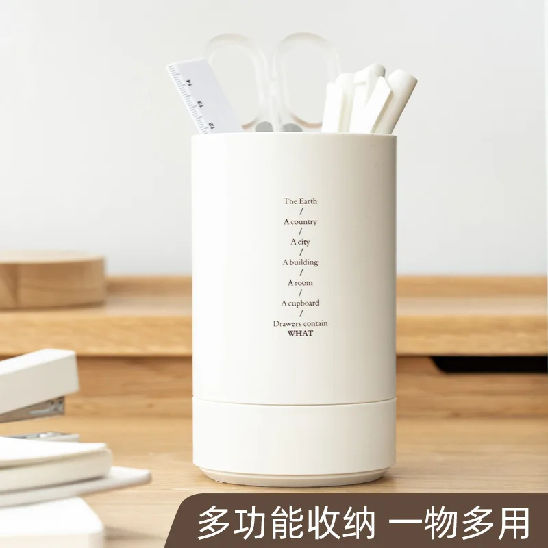 Pen Holder Ins Desktop Simple, High-value Desktop Storage on Desk, Makeup Brush Holder, Pen Bucket Double-layer Removable