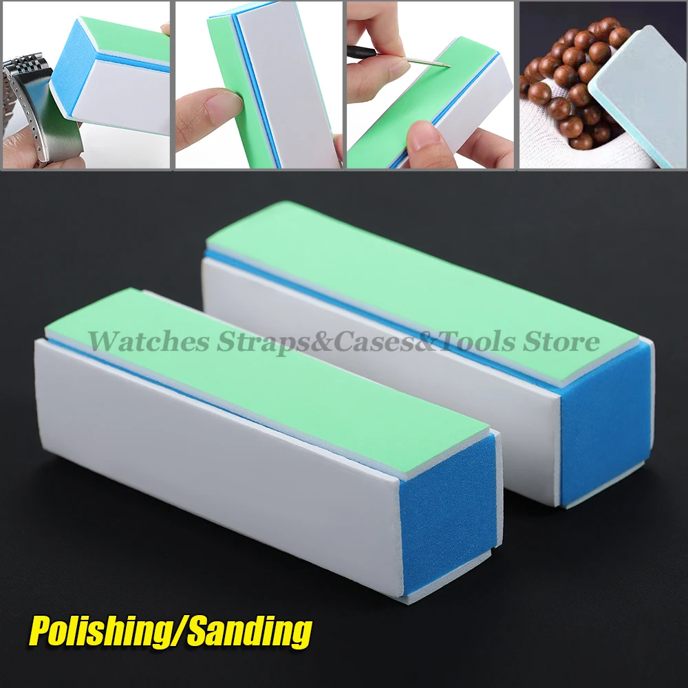 1/2/4/10pcs Watch Cleaner Rod 4Sides 1000/4000 Mesh Polishing Files Watch Parts Clean Polish Tool Rod Watchmaker Polishing Plate