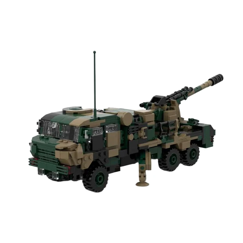 PCL-09 Self-Propelled Howitzer Model MOC Building Bricks War Equipment Modular Technology Gifts Holiday Assemble Children Toys