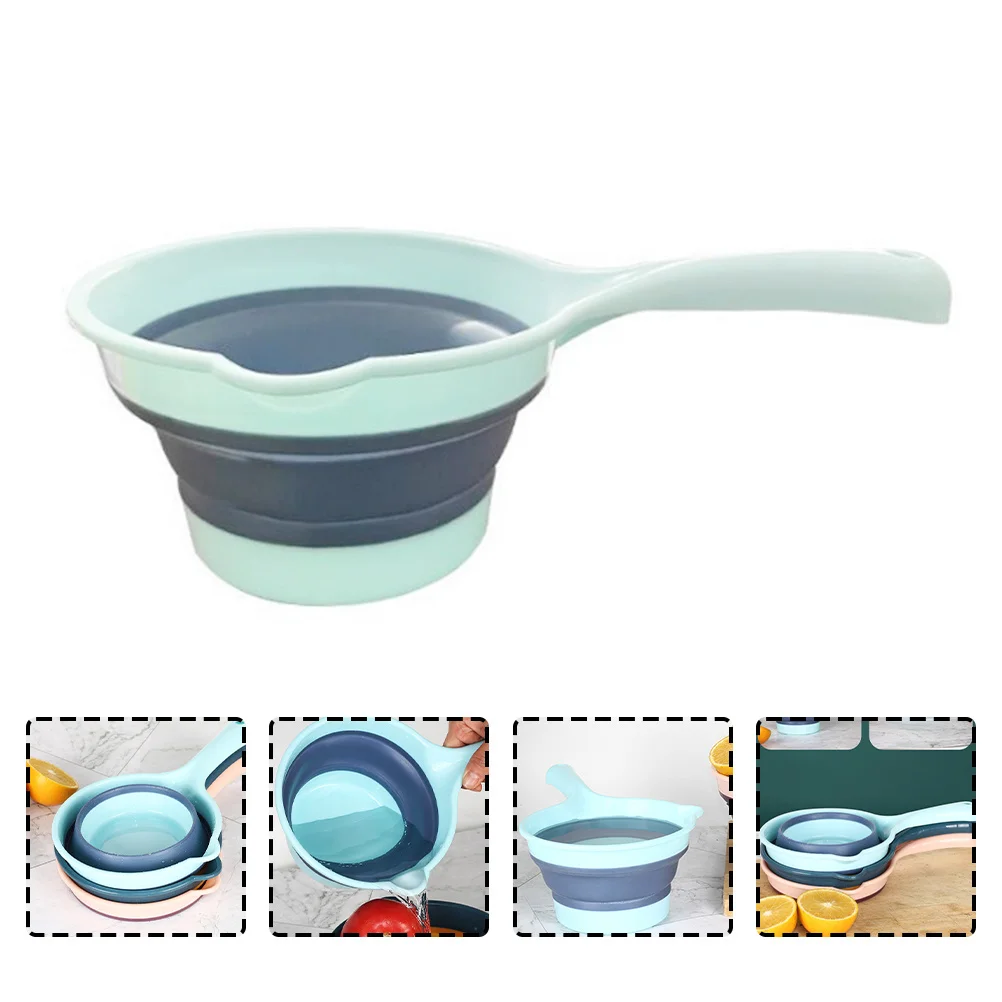 

2pcs Foldable Ladle Plastic Water Scoop Large Capacity For Kitchen Garden Use Multi-Purpose Water Containers Kitchen Supply