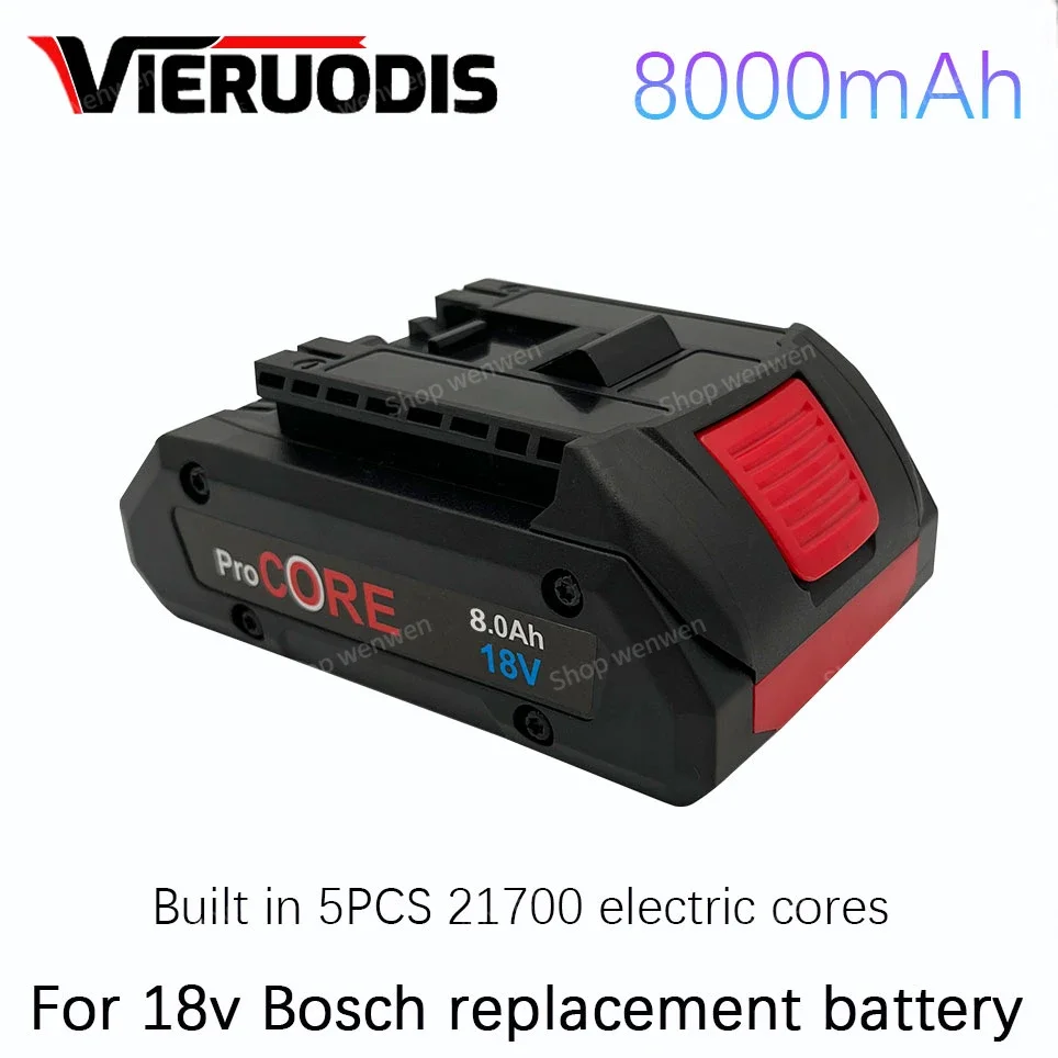 

Replacement Power Tool Battery 18V 8000mAh Li-Ion For Bosch GSR18-Li,BAT609,BAT618,BAT609G,BAT618G,17618,37618,DGSH181