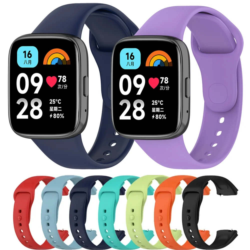 Offizielles Silikonarmband für Xiaomi Redmi Watch 3 Active Sports, bequemes Armband, Armband für Redmi Watch 3 Lite 3 Active