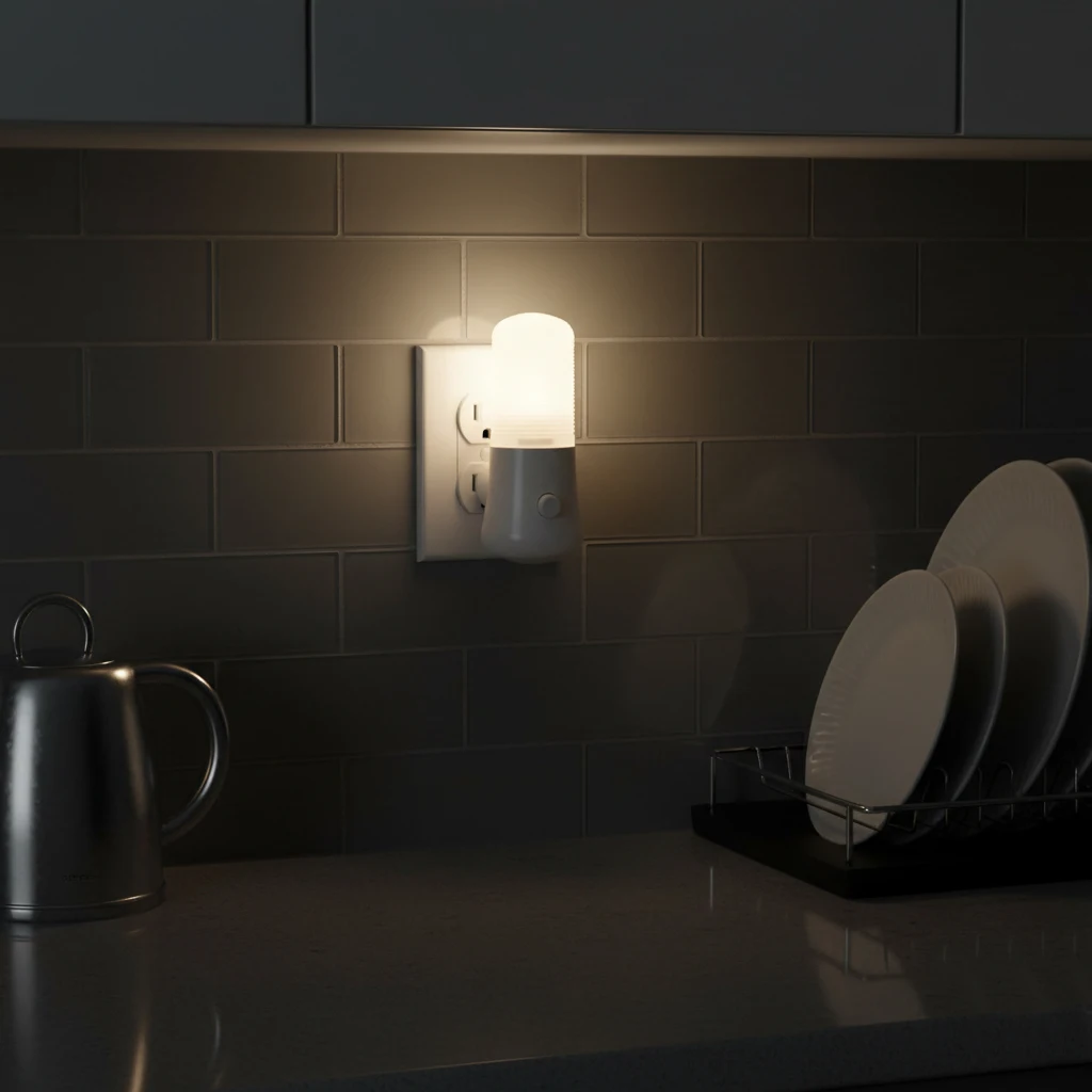 

LED Night Light US Plug Warm Cool White Home Lighting Energy Saving Lamp Button Switch Sconce for Kid's Bedroom Corridor