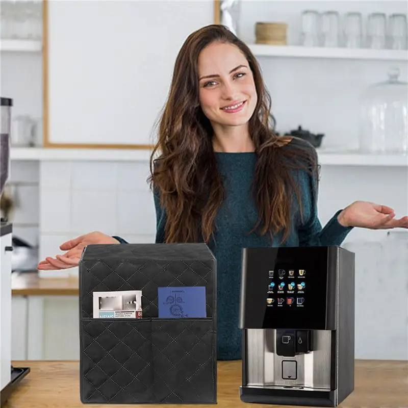 A84E-2X Coffee Machine Cover Smart Coffee Machine Cover Small Appliance Storage Espresso Machine Cover