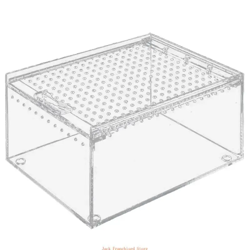 

Insect Feeding Box Acrylic Clear Breeding Case for Reptiles Lizards Centipedes Small Snake Clear Breeding Box