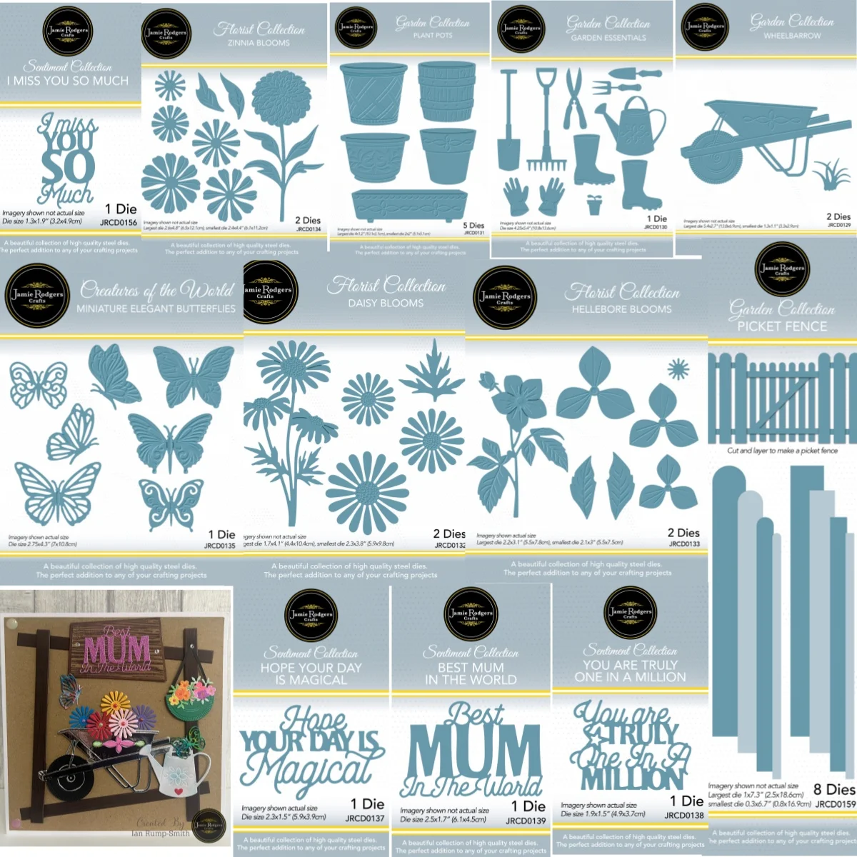 

Garden Blooms Pots Butterflies Florist Collection World Metal Cutting Dies DIY Making Card Scrapbook Embossed Paper Album Craft