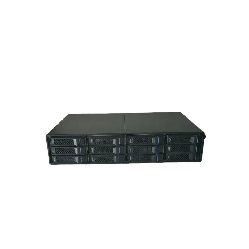 12 Bay Hard Drive Enclosure, External Storage Box for NAS Server with 12G Backplate Multi Chassis Cascade Support