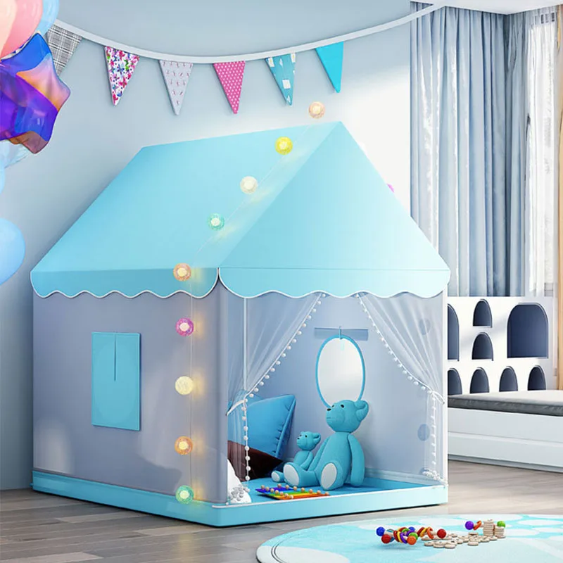 Tienda de juguete de gran tamaño para niños, casa de juguete para gatear para interiores, Castillo súper grande, juego de cama de fantasía de princesa, regalos para bebés