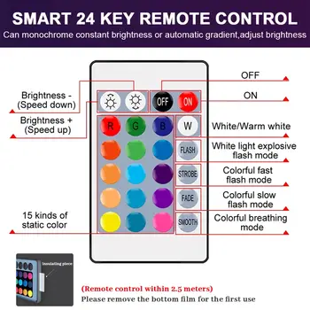 1-10個RGB GU10 LED燈燈燈泡,24鍵遙控器可調光,6W,AC220V/110V,彩色變換,適用於臥室客廳燈 10 最佳銷售 GU10 220V LED燈 - №6