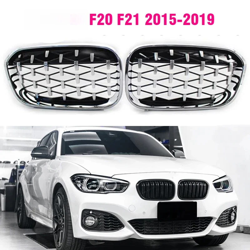 

style fashion Front Grill F20 F21 2015-2019 118i 120i 125i m140i Gloss Black Silver Grills