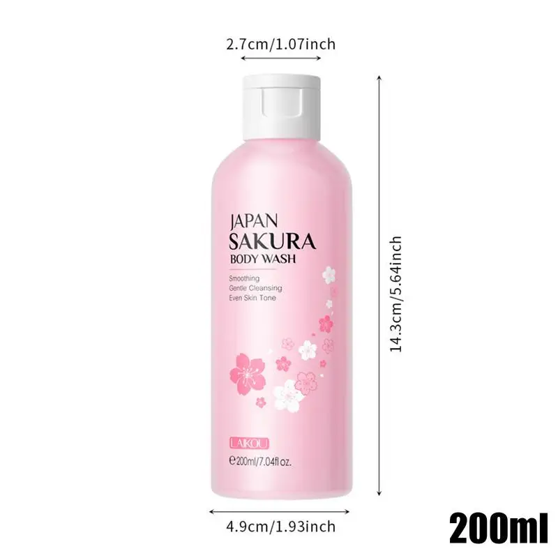 Sakura Body Lotion Shower Gel Shower Gel Liquid Shampoo Moisturizing 200ml Body Lotion With Floral Fragrance Cleansing And