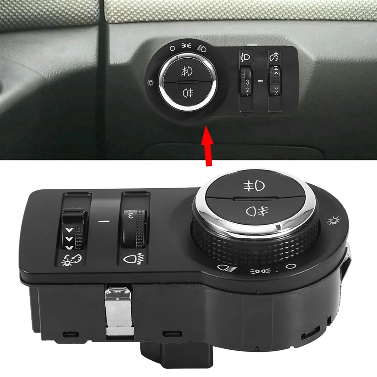 13301749 Headlight Switch Headlight Switch Regulator Adjust Switch Button for Chevrolet