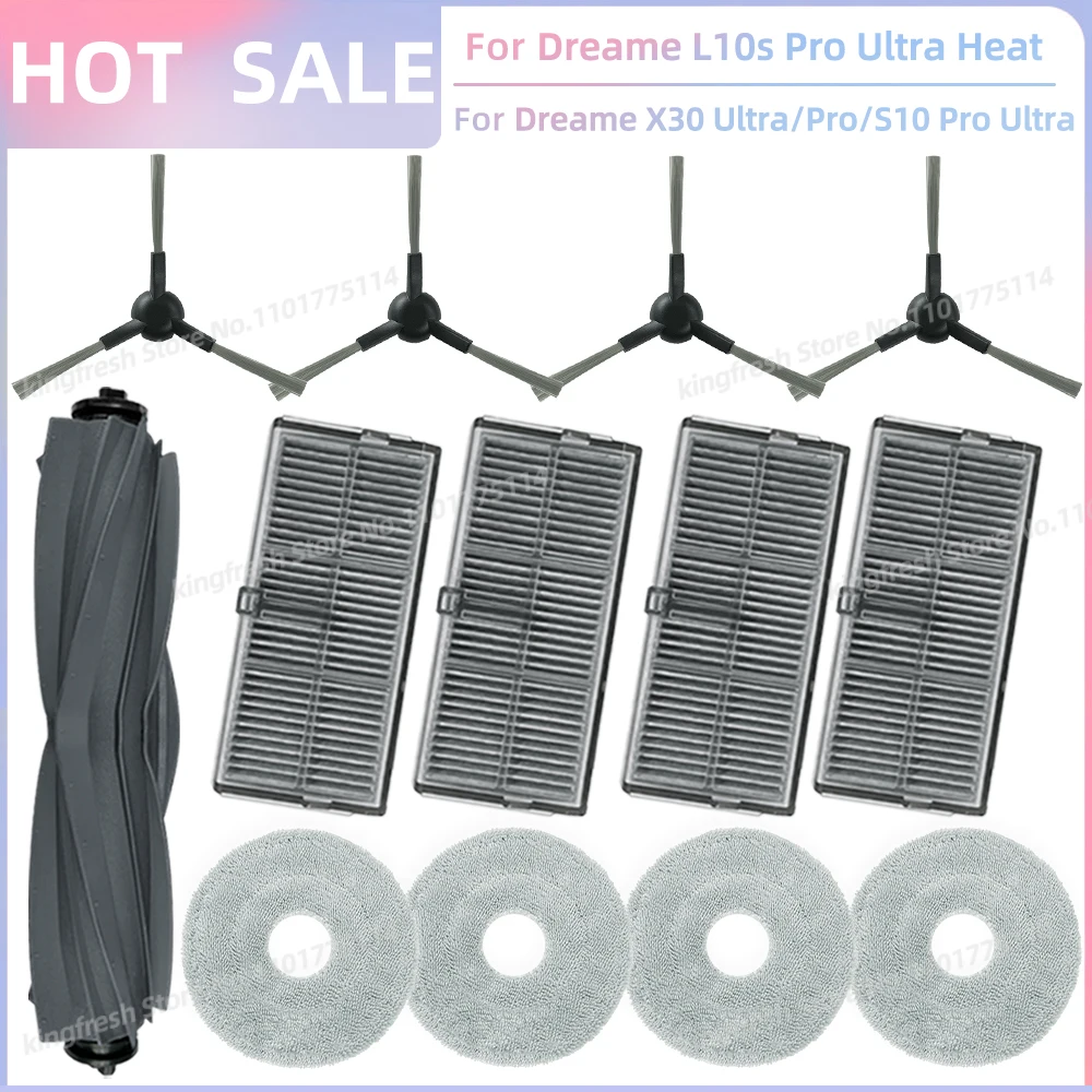 Kit 25 Accessoires Pour Dreame L10s Pro Ultra Heat / L10s Ultra Gen 2 / X30 Ultra / Mova E30 Ultra - Brosse, Filtres, Sacs, Tampons