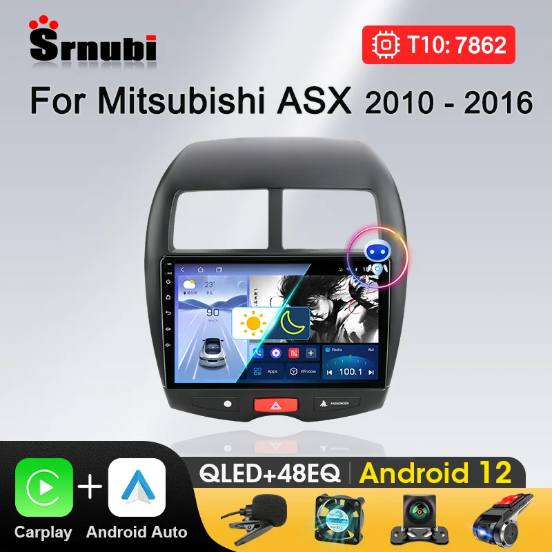 

Srnubi Android Автомагнитола для Mitsubishi ASX 1 2010 2011 2012 2013 2014 2015 2016 мультимедийный плеер GPS DVD Carplay стерео