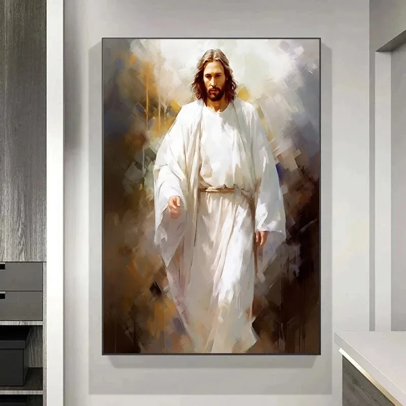 Vintage Religion Jesus Christ The Last Supper Bible Verse Art Poster Canvas Painting Wall Living Room Home Decor