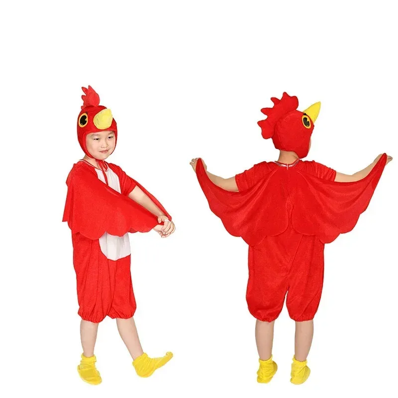 

Children's Animal Performance Costumes Yellow Chicken Rooster White Dove Bee Crow Performance Dress Halloween Children's Cosplay