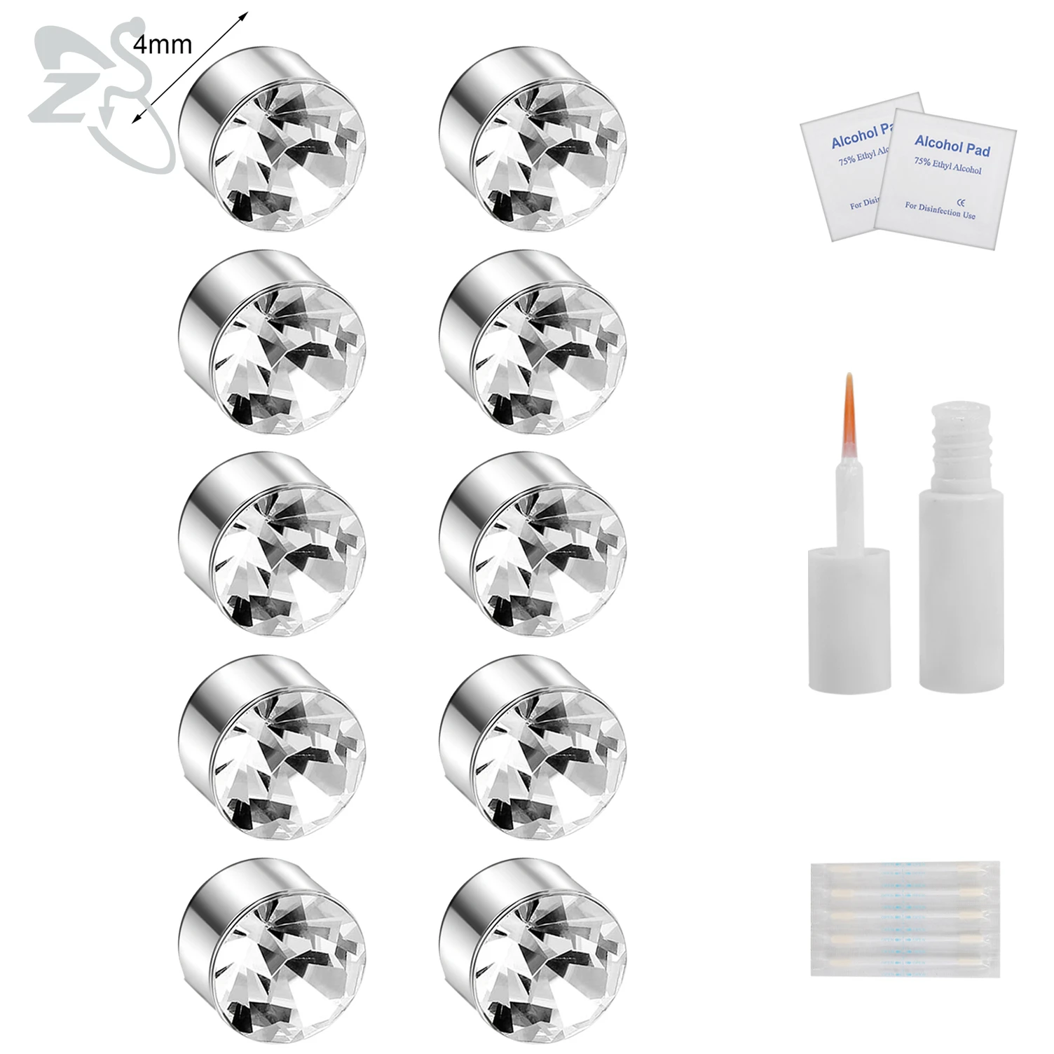 Fake Eyebrow Ring Set for Non-Piercing Body Jewelry