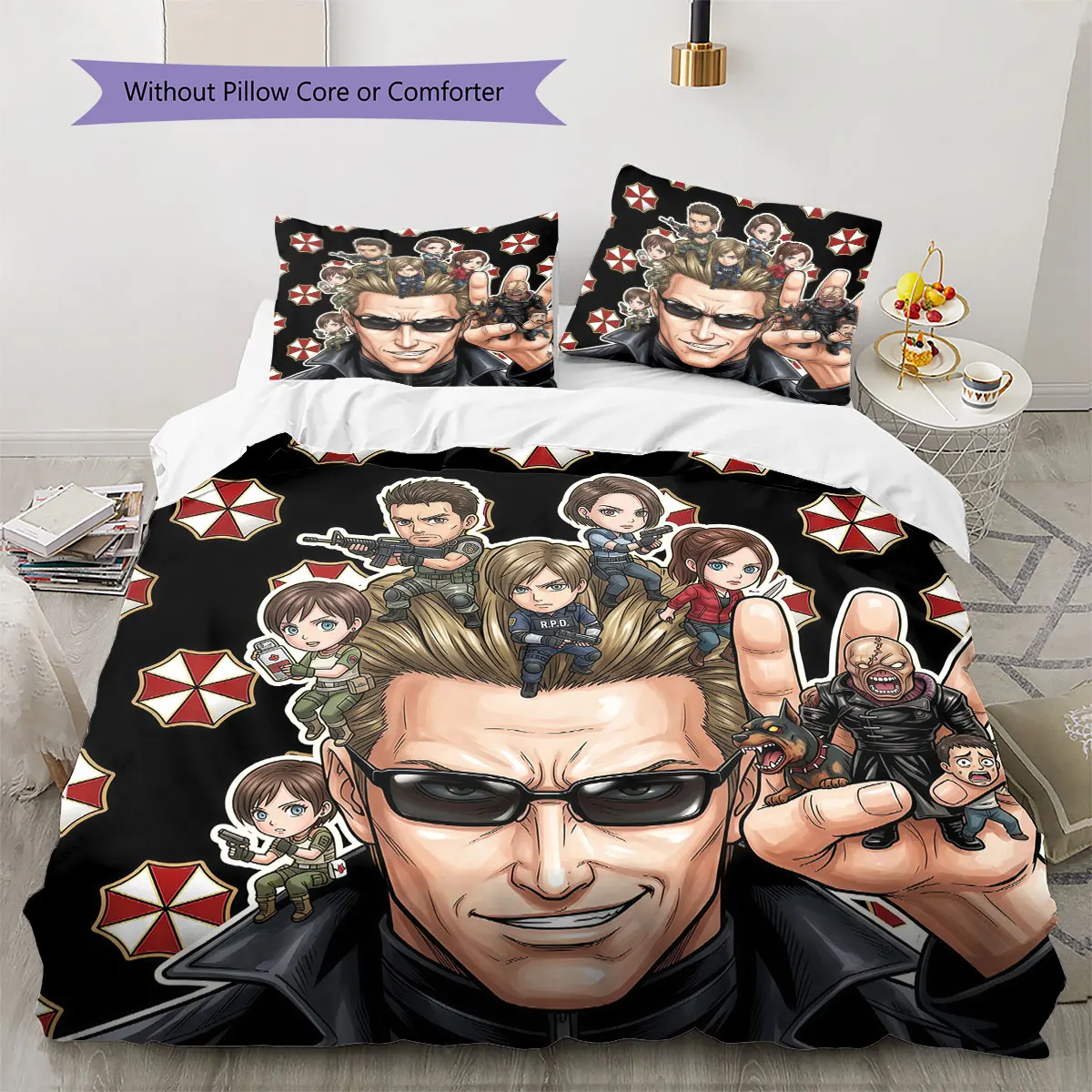 Resident Evil Soft Duvet Cover Children's Bedding Set,Extra Large Size Christmas Gifts Various Sizes Available -HE120