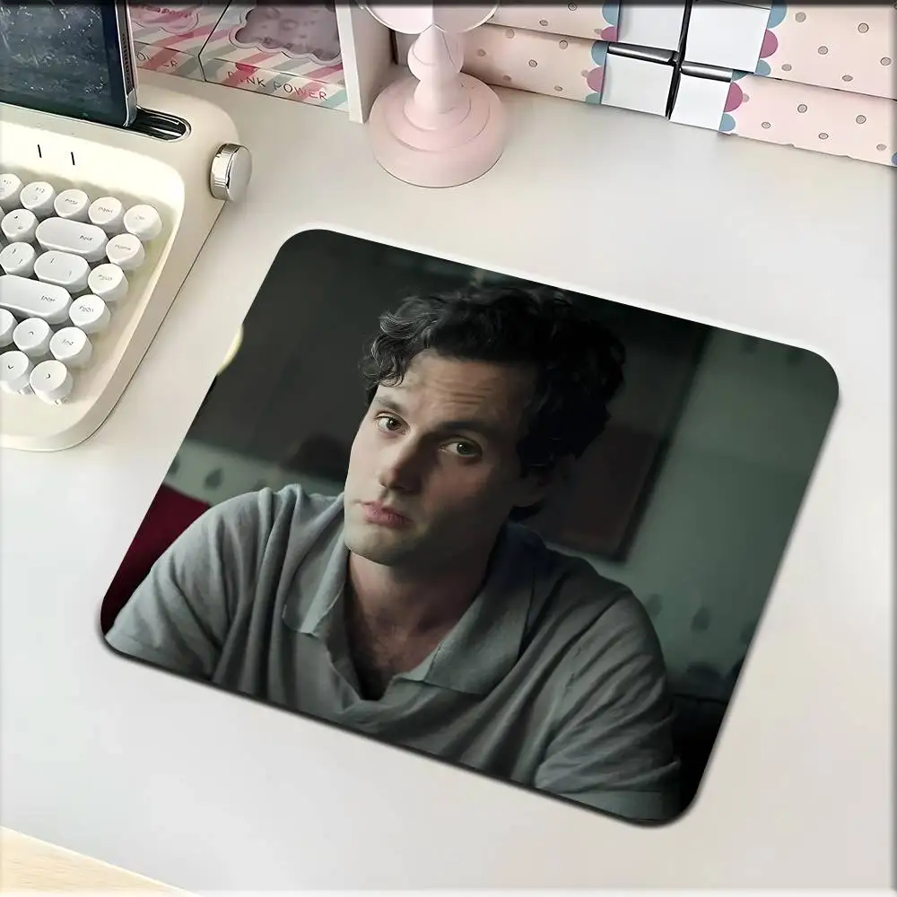 Joe Goldberg Y-YOU Penn Mousepad Small LockEdge Mouse Pad For Gamers Computer Desk Pad Rectangular Anti-slip Rubber