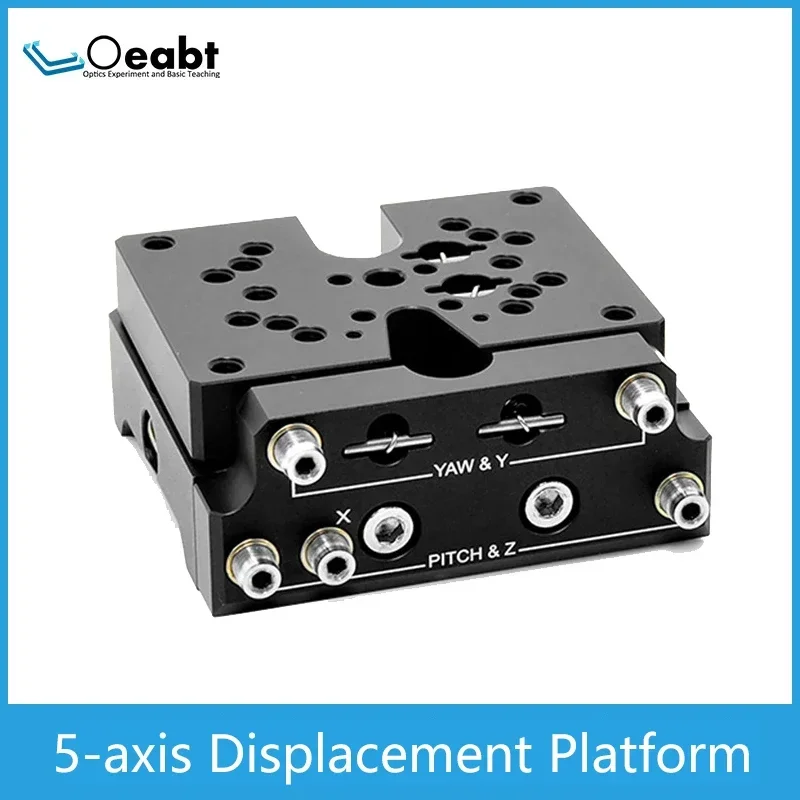 TSX-5 5-axis Displacement Platform Manual Fine-tuning of Pitch and Deflection/Movable Sliding Table XYZ Axis Optical Coupling