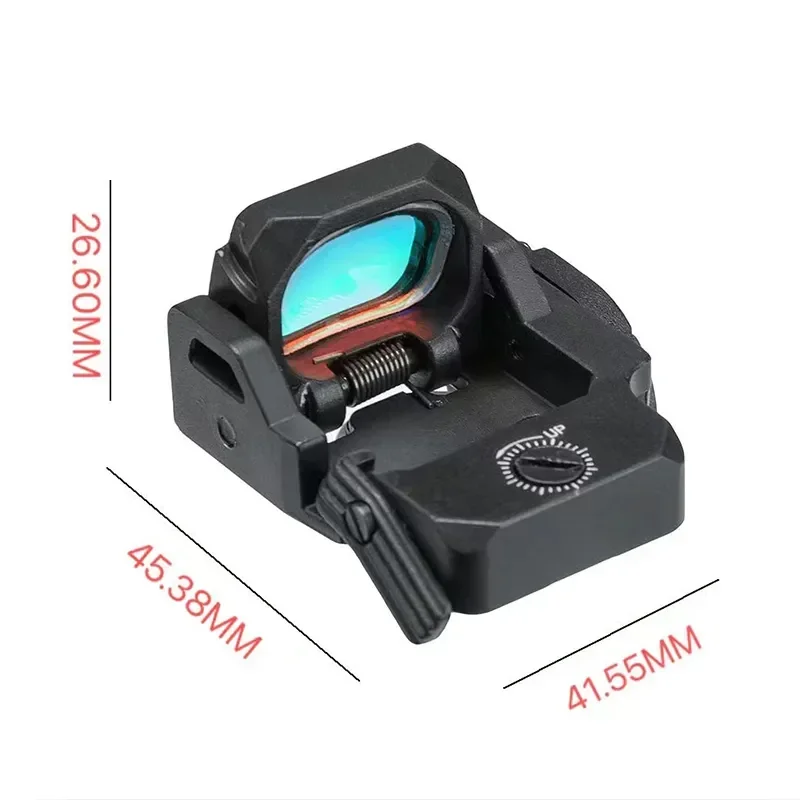 Tactical Vism Metal Flipdot Pro Flip Up Red Dot Scope Reflex Optic Sight for Airsoft Glock 17 and 1913 Mount Wargame Hunting