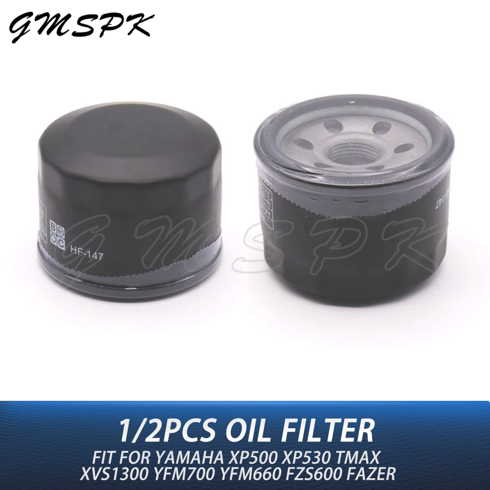 1/2 PCS Motorcycle Oil Filter Fit for Yamaha XP500 TMAX500 XP530 TMAX530 T-Max500 T-Max530 YFM660 YFM700 XVS1300 FZS600 SP Fazer