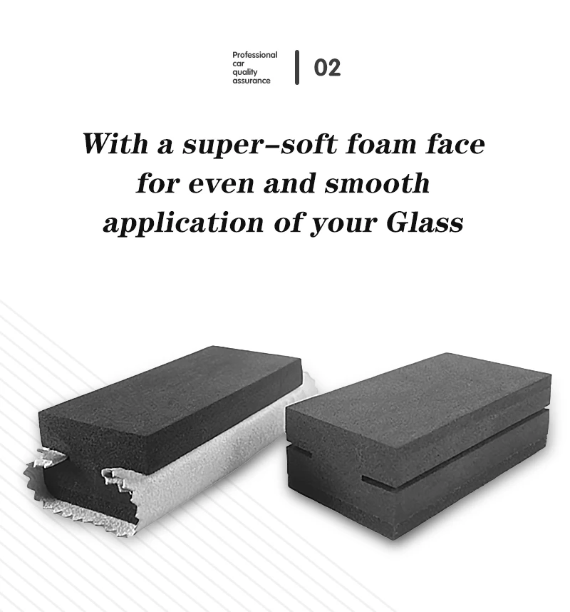 Lucullan Neue Anti-drop Design Auto Keramik Beschichtung Dressing Applikator Auto Glas Farbe Nano-Mantel Schwamm Pad – Detail 3