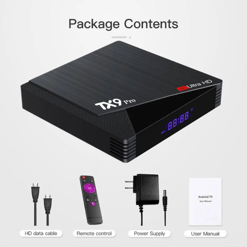 Cheap Good Quality TX9 Pro Android 10.0 Set Top Box 4K HD Dual Brand 2.4G 5.8G WiFi Media Player AIIwinner H313 Smart TV BOX