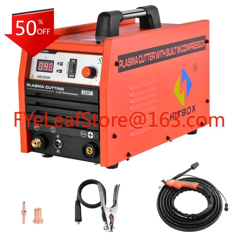 

220 В цифровой инвертор IGBT машина для плазменной резки Clean Cut HBC8000PRO плазменный резак 40 А со встроенным воздушным компрессором