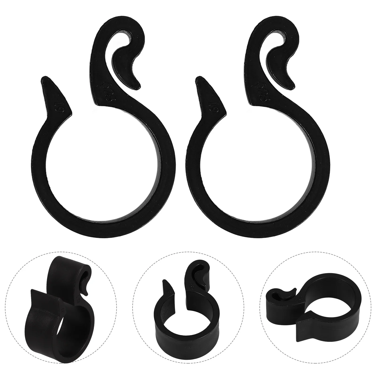 

50pcs Garden Pe Hook Connection Clips Drip Irrigation Tube Fasteners Hose Tightening Buckles Lightweight Durable Water Pipe
