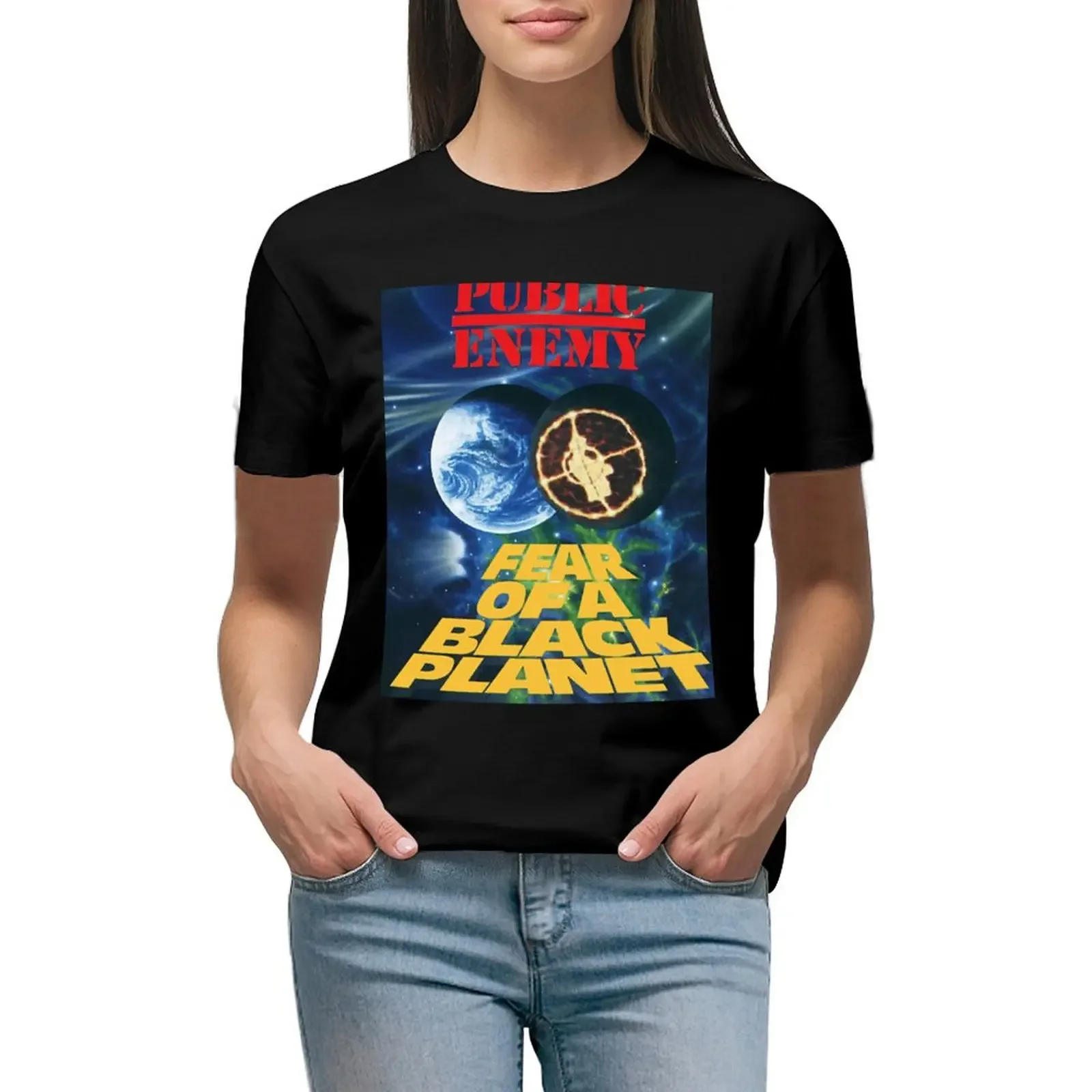 

public fear black planet tour 2020 buldes T-Shirt Short sleeve tee heavyweights t-shirts for Women graphic tees funny