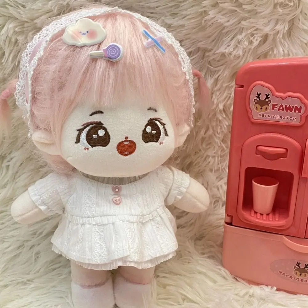 

Head Cover 20cm Cotton Doll Dress Hoodies Lolita Cotton Doll Clothes Sweet Dress Up Plush Toy Clothes Children's Gift