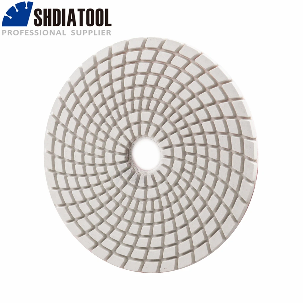 SHDIATOOL 6 قطعة 5 "#3000 الماس ألواح التلميع السندات البيضاء 125 مللي متر الرطب البولندية حجر البناء الجرانيت الرخام الرملي قرص الطحن