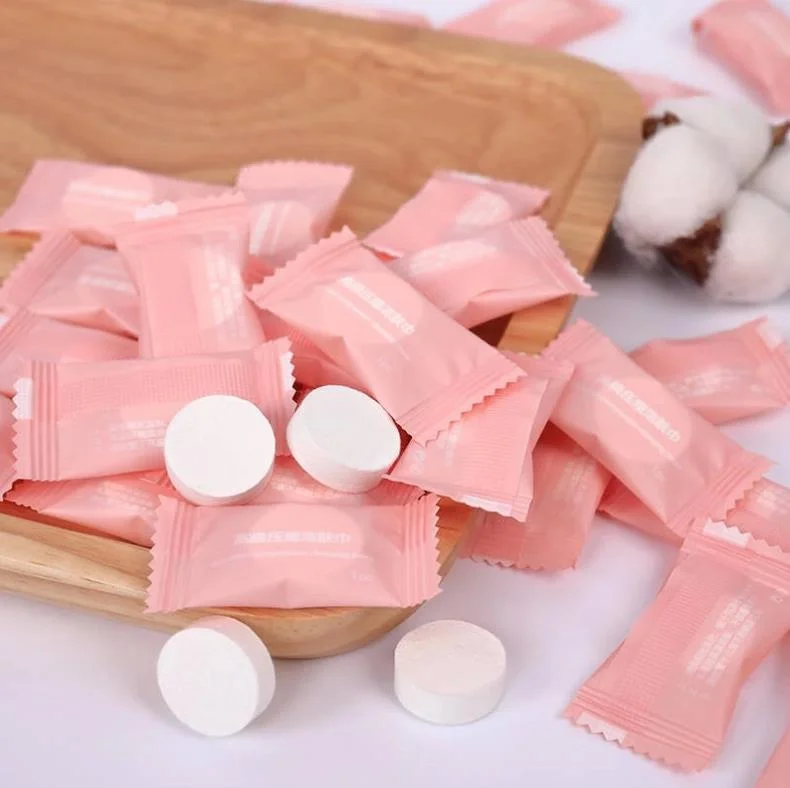 50/100pcs Individually Wrapped Compressed Facial Towel Portable Disposable Cotton Face Towel Travel Soft Cleansing Face Cloth