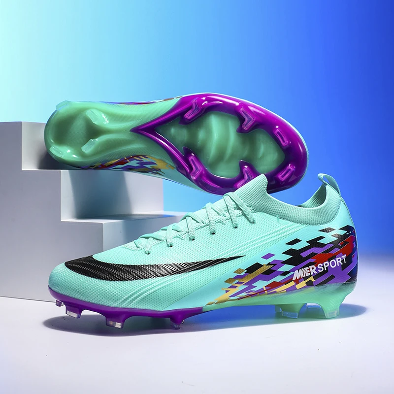 

Youth Soccer Shoes FG PU Leather Professional Original Society Football Boot Field Training Futsal Hall Football Boot for Men