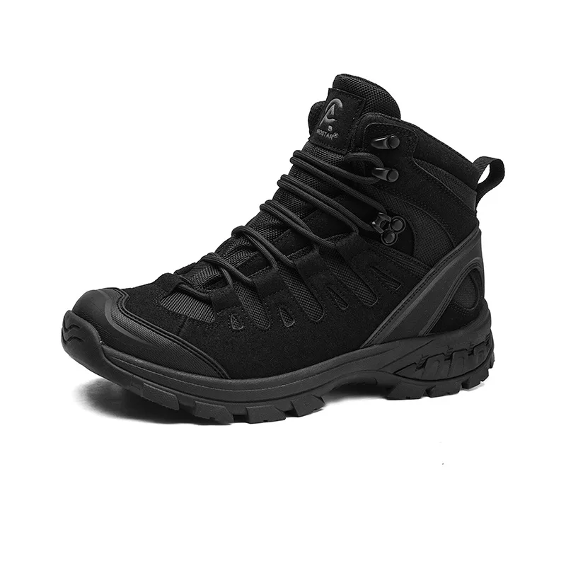 Men's Outdoor Waterproof Hiking Boots Camping Anti Slip Wear-resistant Breathable Hiking Shoes Tactical Boots, Desert Work Shoes