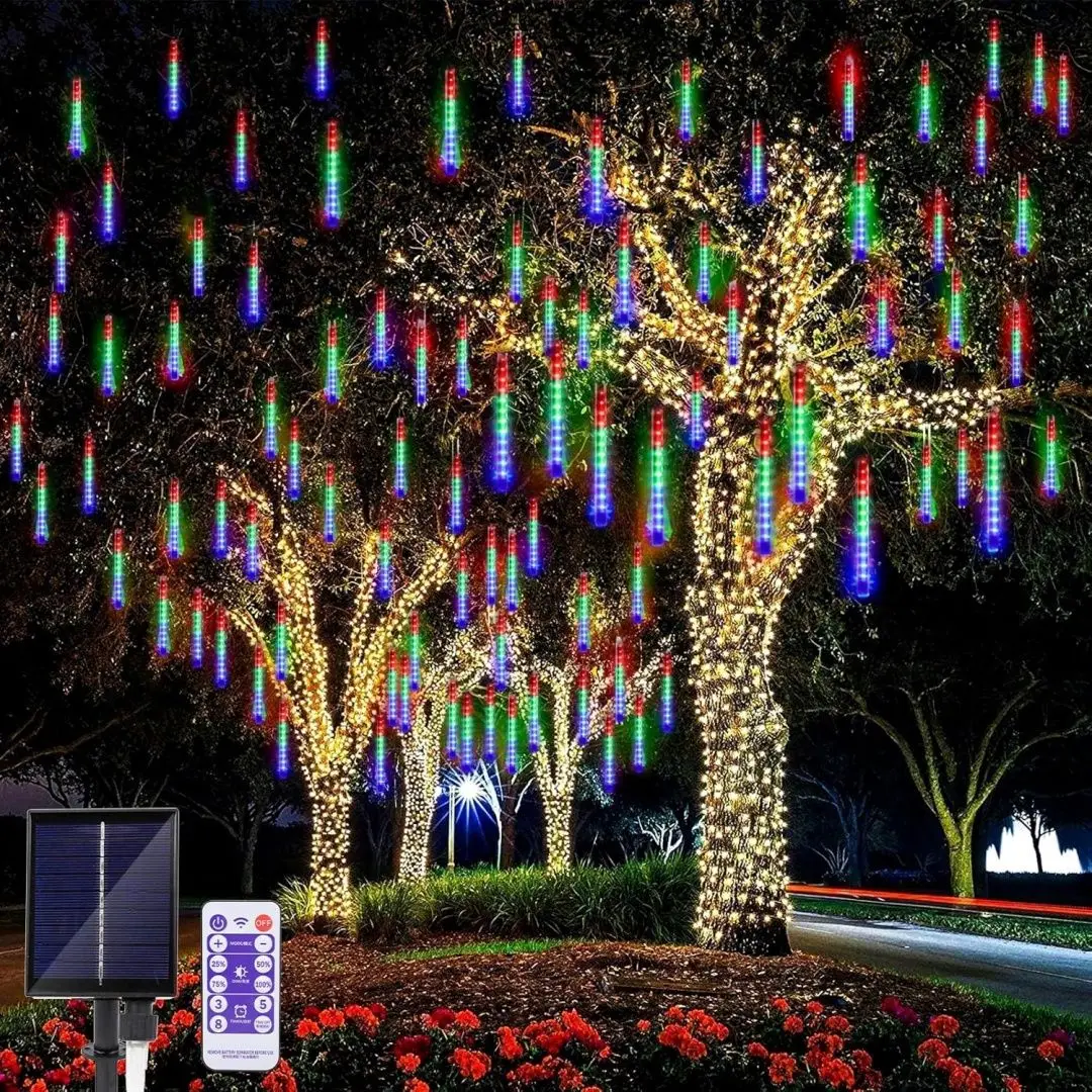 Outdoor Christmas lights, outdoor Halloween lights, LED meteor shower lights, suitable